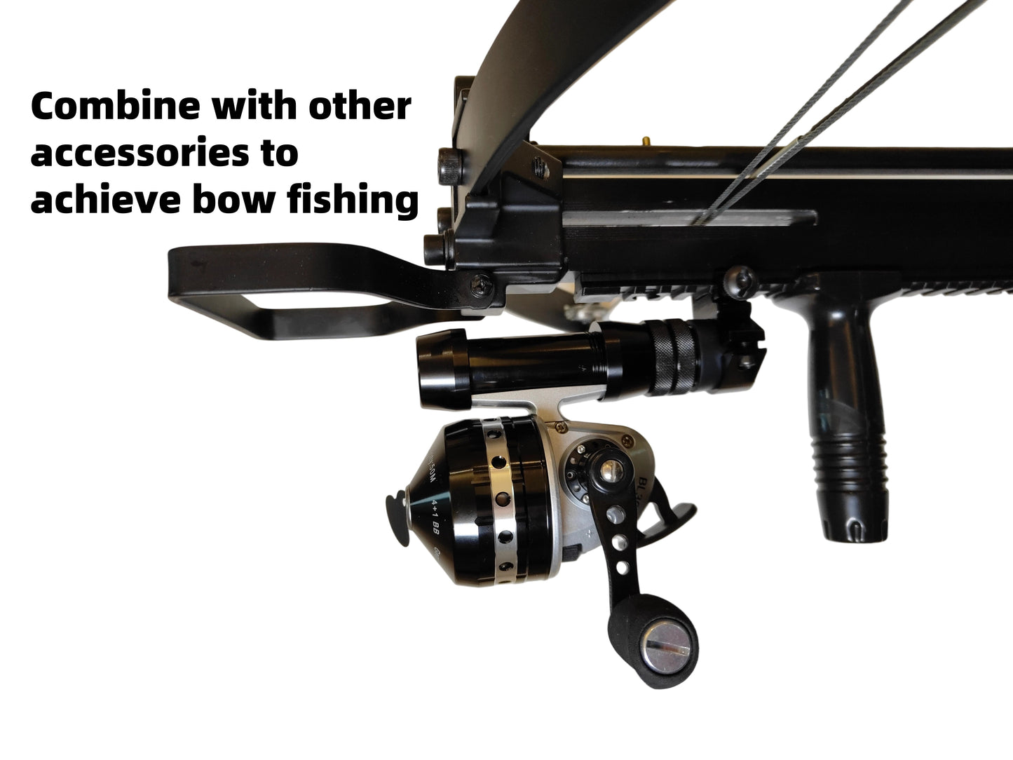 Install the sight and the fishing wheel fixing fixture