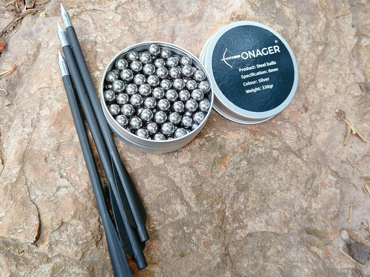 Arrow and steel ball