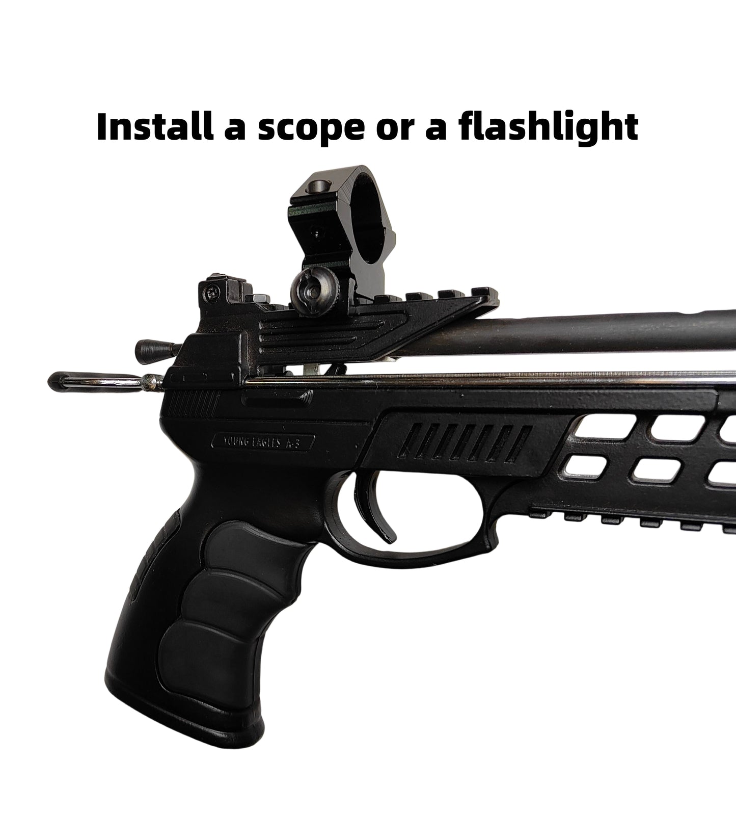 Install the sight and the fishing wheel fixing fixture