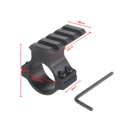 25.4mm bow and crossbow sight ring adapter with slot rail